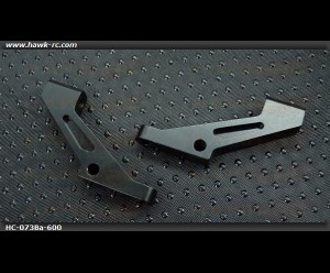 Hawk Creation LOGO 600 CNC Metal Pitch Arm Set (Black)